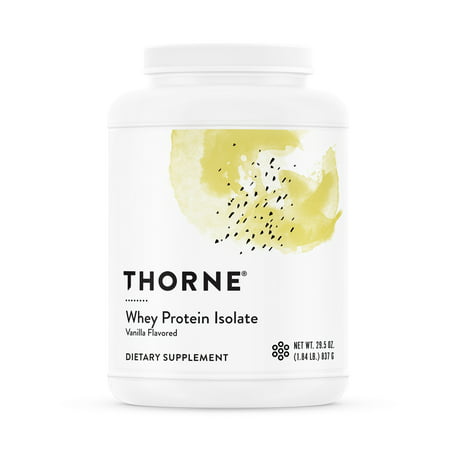 Thorne Research - Whey Protein Isolate - Easy-to-Digest Whey Protein Isolate Powder - NSF Certified for Sport - Vanilla - 29.5 oz - 693749005681