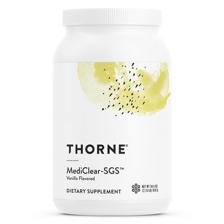 Thorne Research - MediClear-SGS - Detox, Cleanse, and Weight Management Support - Rice and Pea Protein-Based Drink Powder with a Complete Multivitamin-Mineral Profile - Vanilla - 34.4 oz. - 693749006152