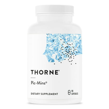 Thorne Pic-Mins - Seven Trace Minerals - Well-Absorbed Forms of Zinc Selenium Chromium Manganese Molybdenum Boron and Vanadium - Gluten-Free Soy-Free Dairy-Free - 90 Capsules - 693749243021