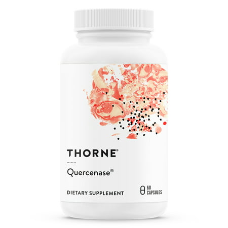 Thorne Quercenase - Quercetin and Bromelain Supplement - Provides Support for Allergies Bruising and Swelling - Gluten-Free Soy-Free Dairy-Free - 60 Capsules - 693749332022