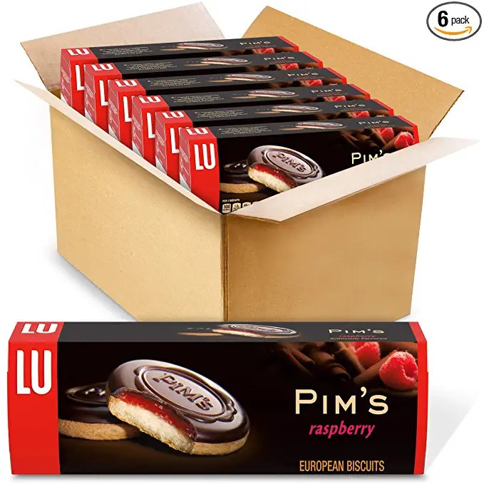  Lu Pim's Raspberry European Biscuit Cookies, 31.74 Ounce (Pack of 6)  - 694990083701