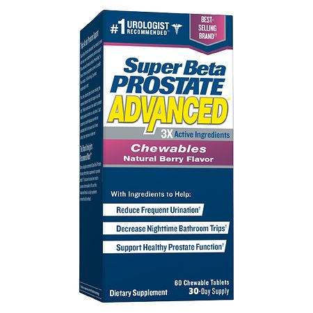 New Vitality Super Beta Prostate Advanced Chewables Supplement for Men 60 Ct - 695111002571