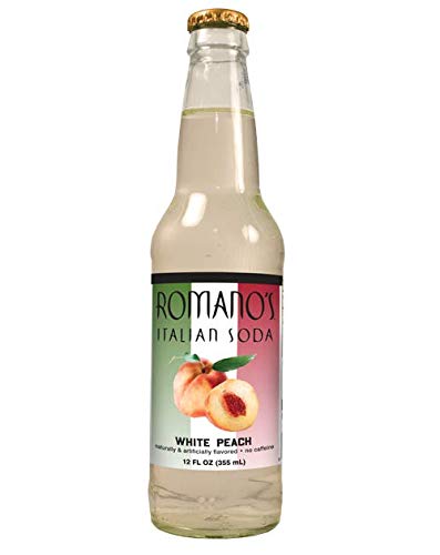 Romano Italian White Peach Soda 12 pack - 696042603271