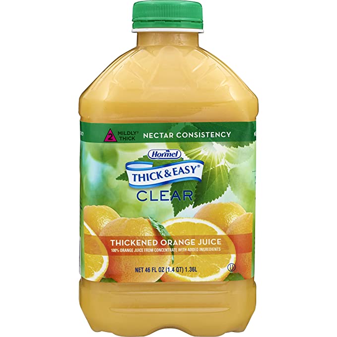  Thick & Easy Thickened Beverage 46 oz. Bottle Orange Juice Flavor Ready to Use Nectar Consistency, 42161 - Sold By - 696850061607