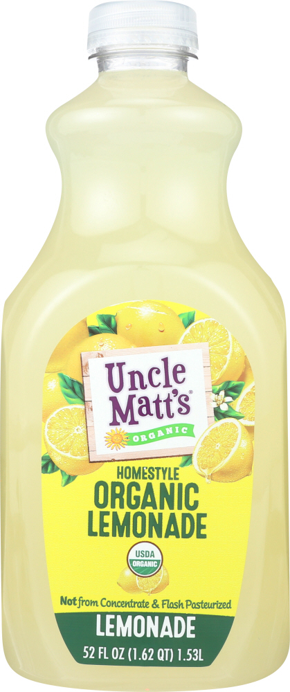 UNCLE MATTS ORGANIC: Homestyle Organic Lemonade, 52 oz - 0697068520214