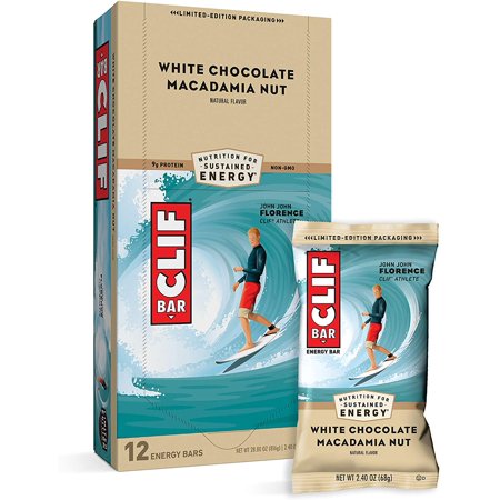 CLIF BARS - Energy Bars - White Chocolate Macadamia Nut Flavor - Made with Organic Oats - Plant Based Food - Vegetarian - Kosher (2.4 Ounce Protein Bars 12 Count) Packaging May Vary - 697581520968