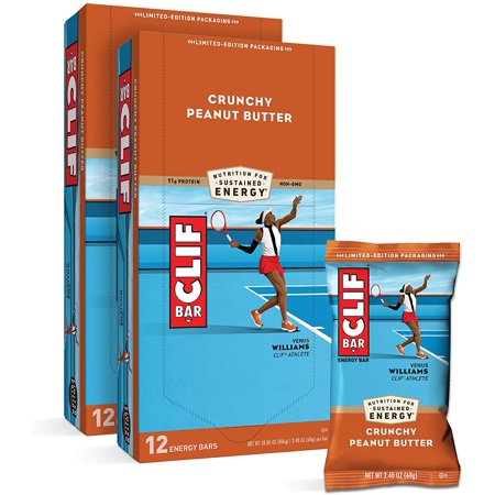 CLIF BARS - Energy Bars - Crunchy Peanut Butter - Made with Organic Oats - Plant Based Food - Vegetarian - Kosher (2.4 Ounce Protein Bars 24 Count) Packaging May Vary - 697584293975