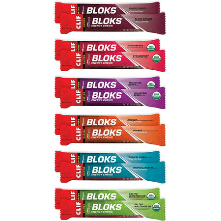 Clif BLOKS - Energy Chews - Best Sellers Variety Pack - Non-GMO - Plant Based Food - Fast Fuel for Cycling and Running - Workout Snack (2.1 Ounce Packet 12 Count) - (Assortment May Vary) - 697584937145