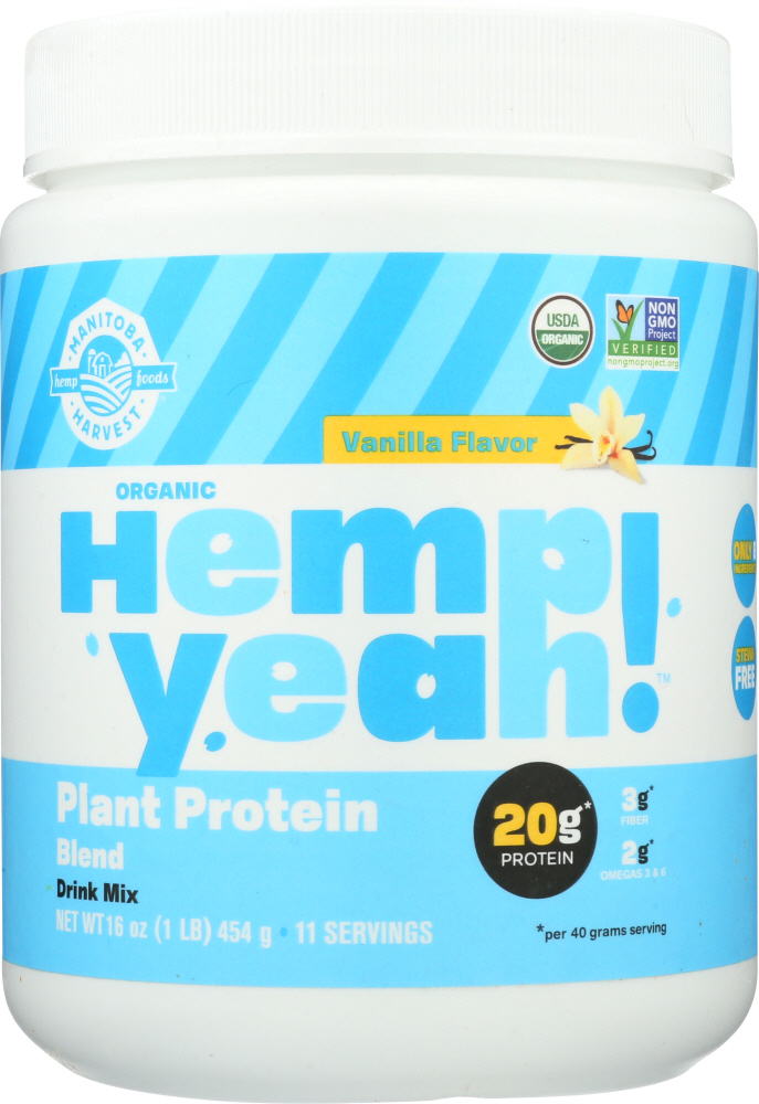 Vanilla Flavor Organic Plant Protein Blend Drink Mix, Vanilla - 697658691577