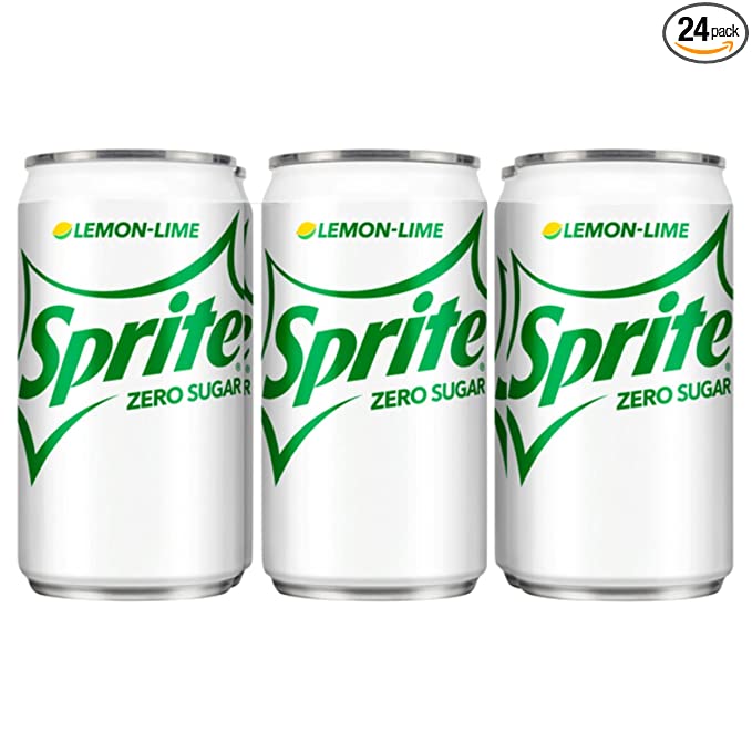  Sprite Zero Sugar Soda 7.5oz Mini Cans, 24 Units  - 697937365687