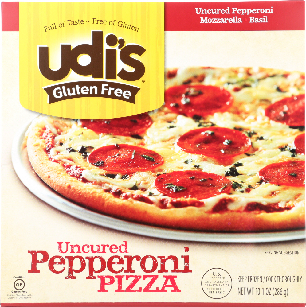 Udi'S, Uncured Pepperoni Pizza, Mozzarella, Basil - 698997806233