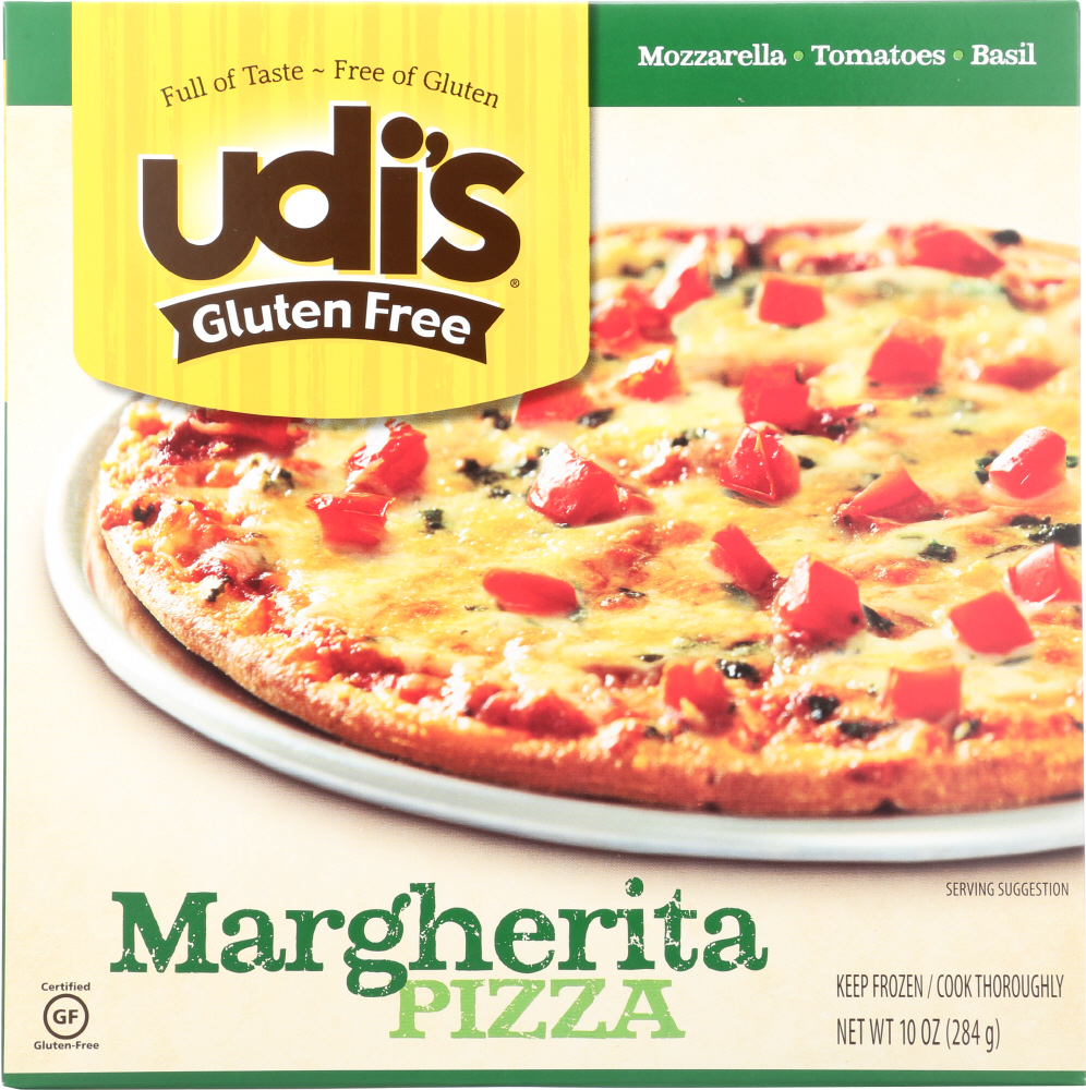 UDI’S GLUTEN FREE: Margherita Pizza, Source Of Protein & Vitamins A & C, 10 oz - 0698997806257