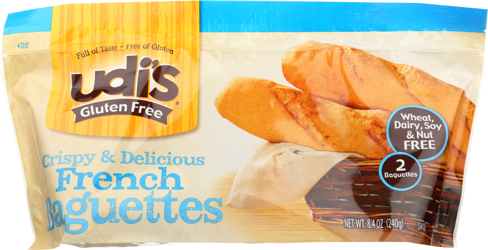 Udi'S Gluten Free, Crispy & Delicious French Baguettes - 698997806981