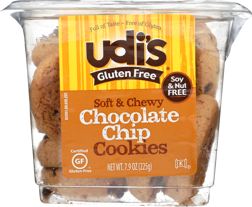 Udi'S, Soft & Chewy Cookies, Chocolate Chip, Chocolate Chip - 698997809180