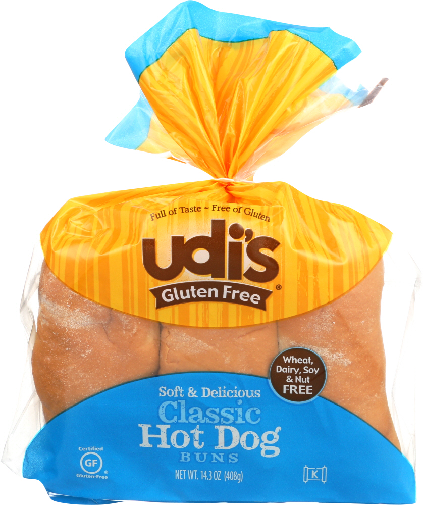 Udi'S, Classic Hot Dog Buns - brownie