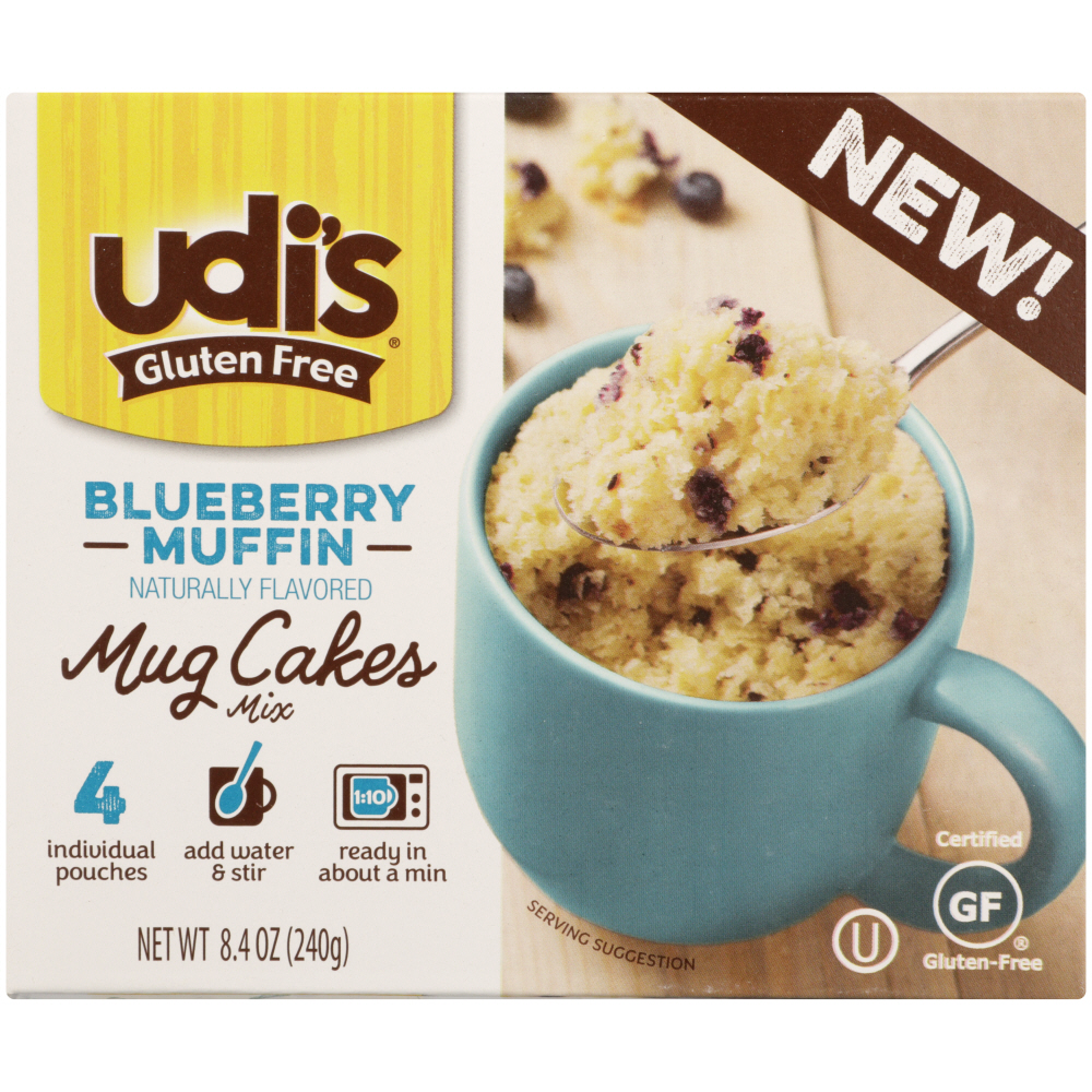  Udi's Gluten Free Blueberry Muffin Mug Cake Mix, 8.4 oz. 4-Count  - 698997809852