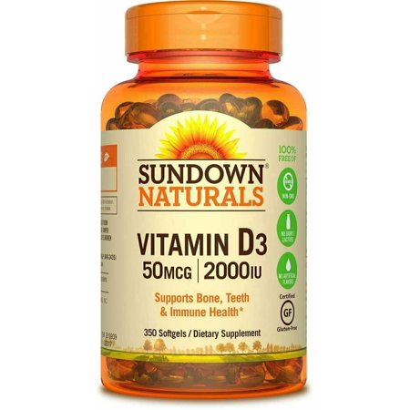 Sundown Naturals Vitamin D3 2000 Iu 350 Softgels - 700064840368