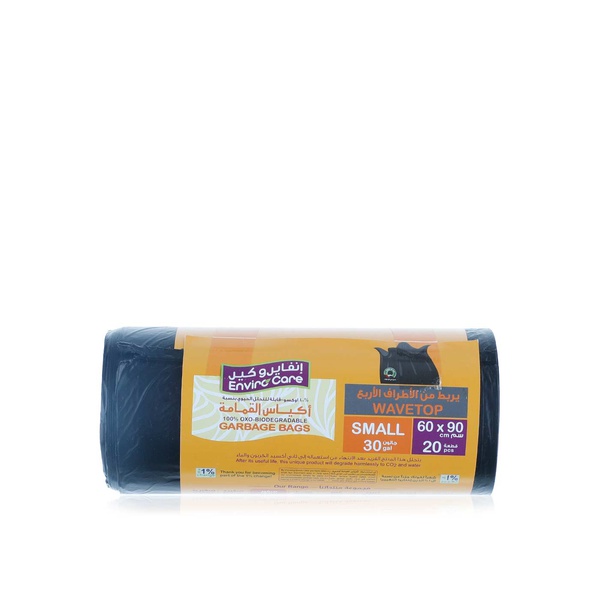 Enviro Care wavetop small garbage bags 60x90cm 30gal x20 - Waitrose UAE & Partners - 7001122334564