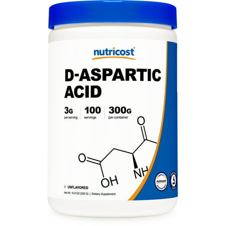 Nutricost D-Aspartic Acid (DAA) Powder 300 Grams - High Quality D Aspartic Acid - 700425812201