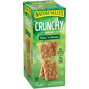 Nature Valley Oats 'n Honey Crunchy Granola Bars (1.49 oz., 49 pk.) (pack of 2) - 700538206546