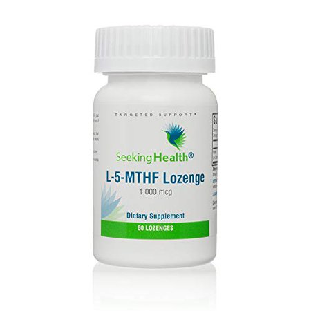 L-5-MTHF Lozenge Active Form of Folate 1,000 mcg of Pure, Non-Racemic Form of L-Methylfolate 60 Servings Optimal Absorption Seeking Health - 700580723497