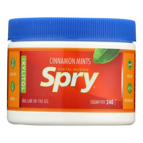 SPRY: Cinnamon Mints 240 pieces, 144 grams - 0700596000100