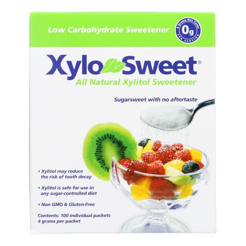 XYLOSWEET: All Natural Xylitol Sweetener 100 Packets, 4 gm - 0700596001107