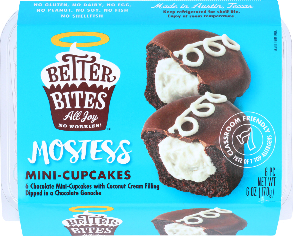 BETTER BITES: Mini Mostess Cupcake 6-Pack, 6 oz - 0700729530900