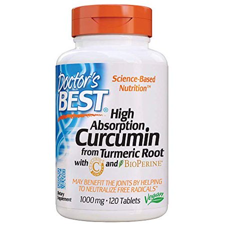 Doctor s Best Curcumin From Turmeric Root with C3 Complex & BioPerine Non-GMO Gluten Free Soy Free Joint Support 1000 mg 120 Tablets - 701567679301