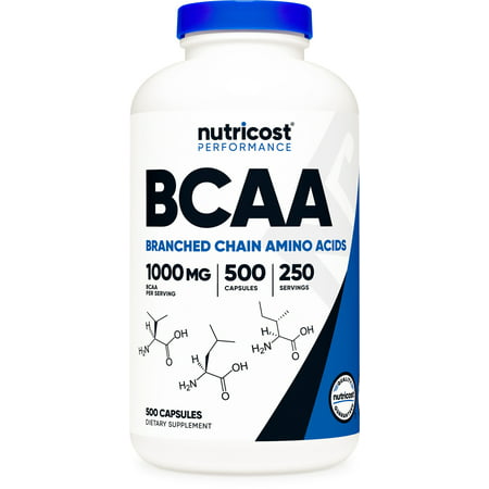 Nutricost BCAA Capsules 2:1:1 500mg 500 Caps - 702669932844
