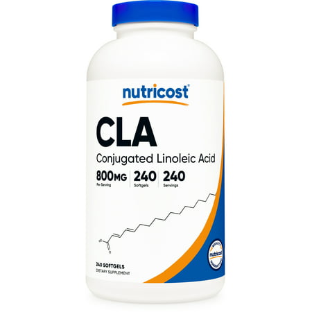 Nutricost CLA (Conjugated Linoleic Acid) 800mg 240 Soft Gels - 702669933254