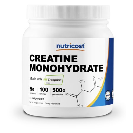 Nutricost Creapure Creatine Monohydrate 500 Grams - Pure, High Quality Powder - 702669934237
