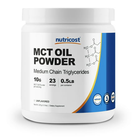 Nutricost MCT Oil Powder 8oz - Best For Keto Ketosis and Ketogenic Diets - 702669936002