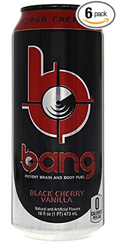  Bang Energy Drinks - 6, 16 ounce cans (Black Cherry Vanilla)  - 702823653677