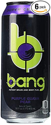 Bang Energy Drinks - 6, 16 ounce cans (Purple Guva Pear) - 702823653790