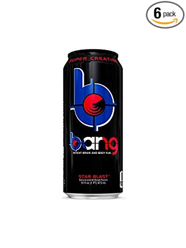 Bang Energy Drinks - 6, 16 ounce cans (Star Blast) - 702823653837