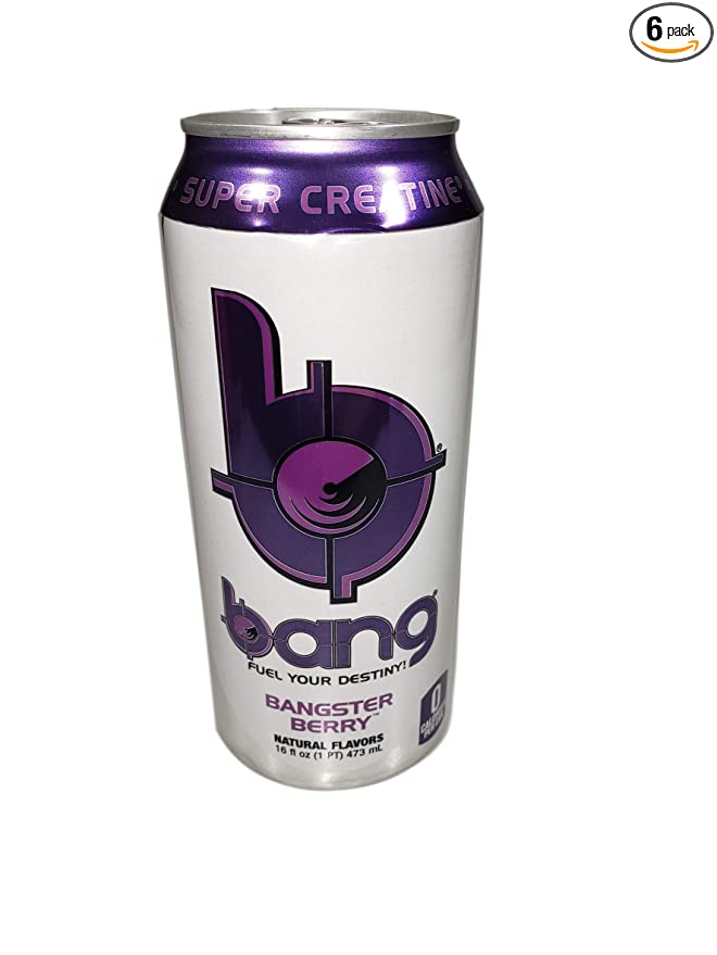  6 Cans of Bang Energy Drinks - 16 ounce cans (Banster Berry)  - 702823654988