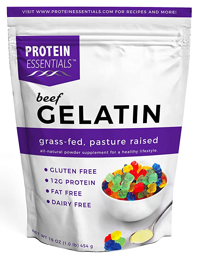 Protein Essentials Beef Gelatin Powder, Unflavored, Pasture-Raised, Grass Fed (16oz) - 703510596741
