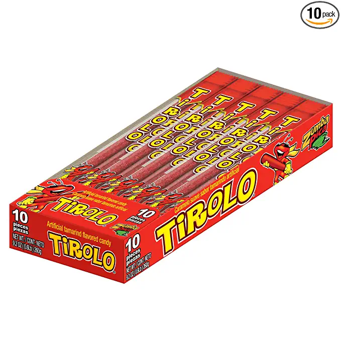  Zumba Pica Tirolo Tamarind Straw (10 Count) - Tamarindo Mexican Candy Sticks - Tamarindo Straws - Tamarind Candy - Tamarin Sticks - Tamarin Straws - Michelada Straws - Caramelo Suave Sabor Tamarindo  - 703885073809