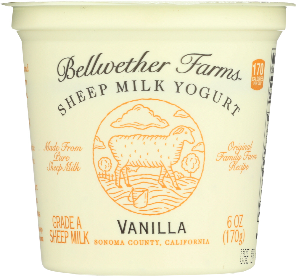 BELLWETHER FARMS: Sheep Milk Yogurt Vanilla, 6 oz - 0705118500205