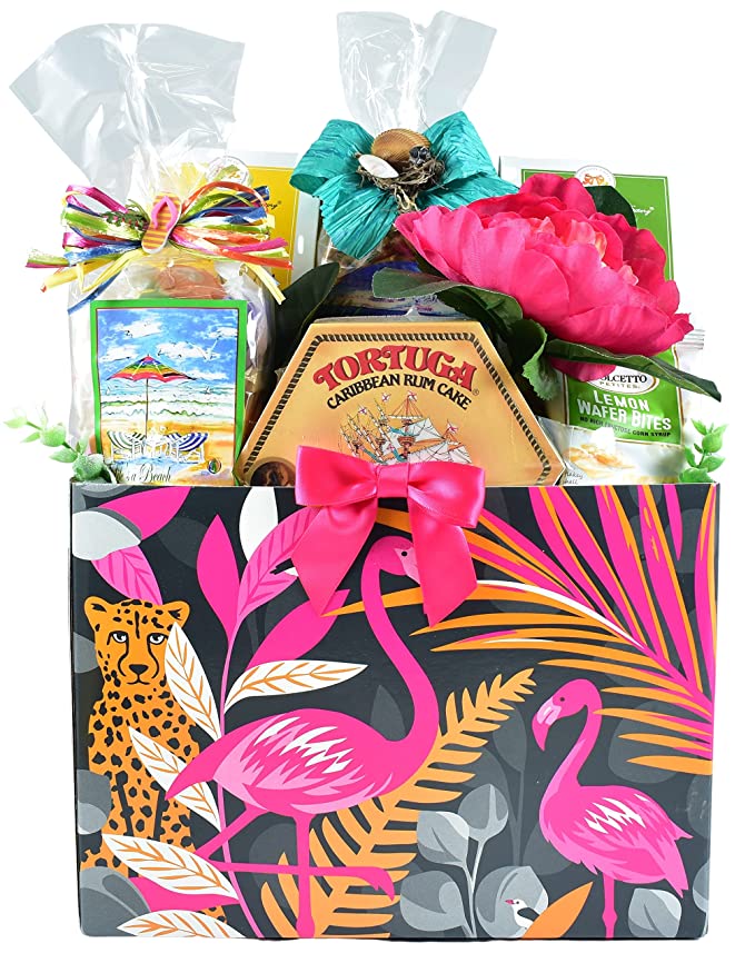  Taste Of Florida, Tropical Gift Basket (Large) - Summer (or Dreaming of Summer) Gift Basket with a Distinctly Florida Flair, Filled with Tropical Treats  - 705332265355