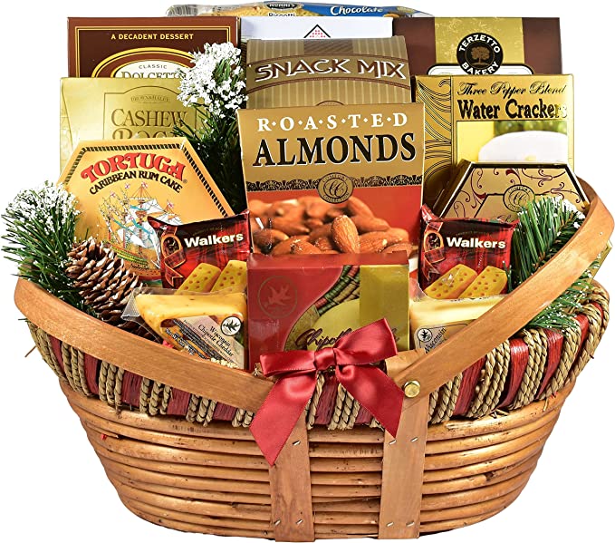  Home For The Holidays Meat and Cheese Gift Basket Filled with Wisconsin Sausages and Cheeses and So Much More for Christmas (Large), 10 Pounds  - 705332267373