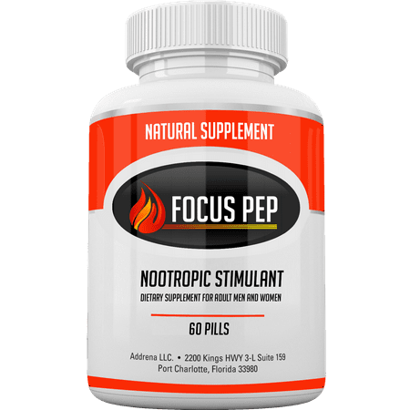 Focus-Pep- Nootropic Brain Supplement & Stimulant Energy Booster Natural Cognitive Enhancer Pills as The Best Alpha Brain Wave Booster Nootropics- 60 Pills - 705332983327