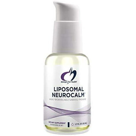 Designs for Health Liposomal NeuroCalm - Liquid GABA + L Theanine to Support Calm + Healthy Stress Response (25 Servings / 1.7oz) - 705377492020