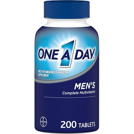 One A Day Men’s Multivitamin, Supplement with Vitamin A, Vitamin C, Vitamin D, Vitamin E and Zinc for Immune Health Support, B12, Calcium & more, 200 count - 705377494147