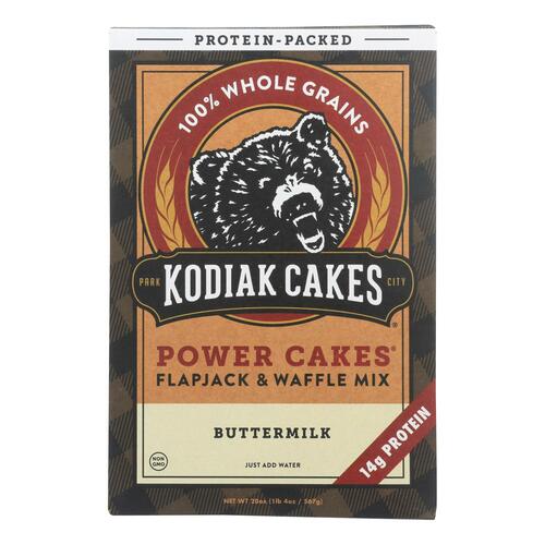  Kodiak Cakes Power Cakes All Natural Non GMO Protein Pancake/Flapjack/Waffle Mix, Buttermilk, 20 Ounce  - 705599011627