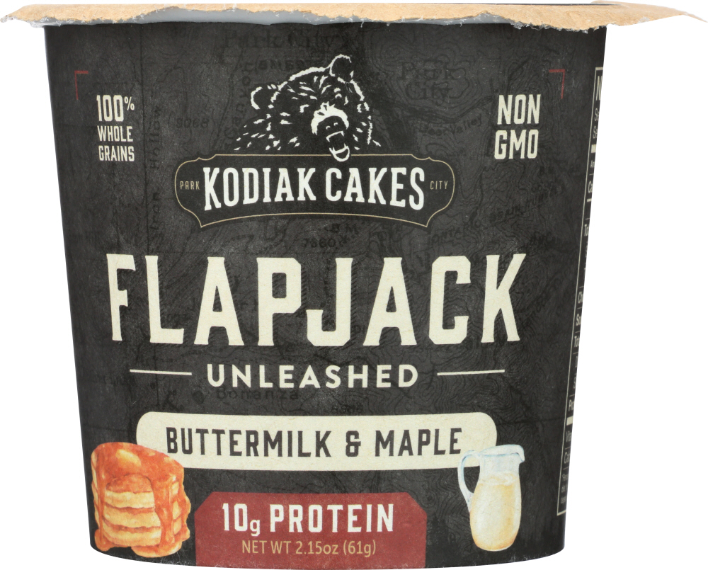  Kodiak Cakes Protein Pancake Flapjack Power Cup - Buttermilk and Maple Pancake Cups - Pancake Mix Just Add Water for Easy to Prepare Breakfast on the Go Cups, 2.15oz (Pack of 12)  - 705599011955