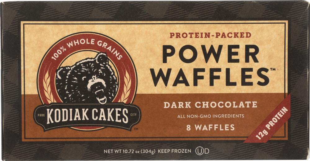 KODIAK: Power Waffles Dark Chocolate Frozen, 10.72 oz - 0705599012709