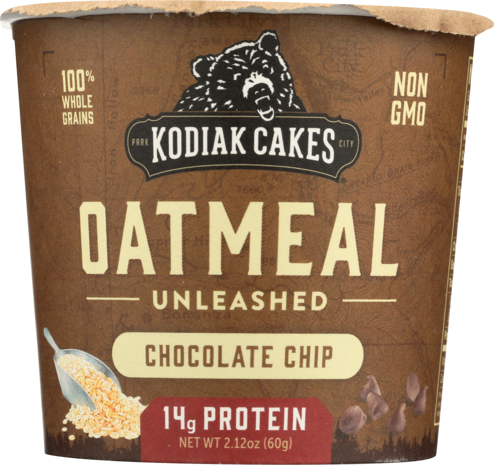 KODIAK: Oatmeal Cup Unleashed Chocolate Chip, 2.12 oz - 0705599013416