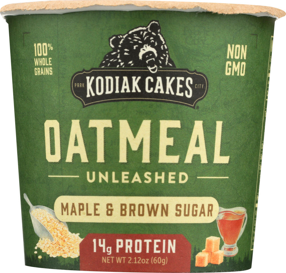 KODIAC CAKES: Maple Brown Sugar Oatmeal Cup, 2.12 oz - 0705599013430